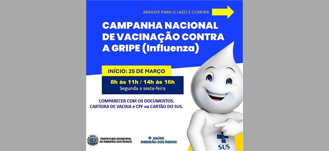 CAMPANHA DE VACINAÇÃO CONTRA A INFLUENZA (GRIPE)